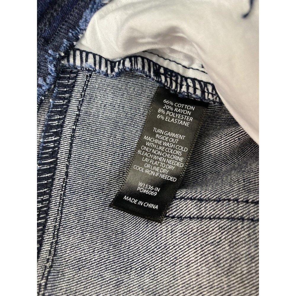 *Betabrand Dark Wash Elastic Waistband Pull On Womens PM Straight Leg Yoga Jeans - Picture 5 of 5